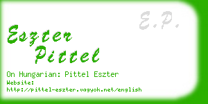 eszter pittel business card